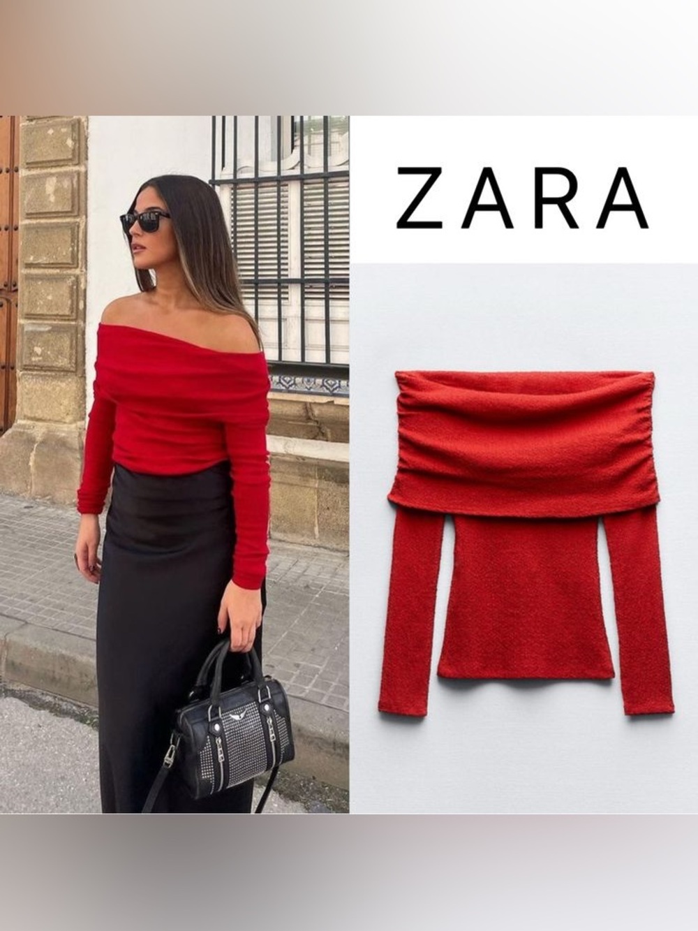 Zara Off-Shoulder Top - Picture 2 of 2